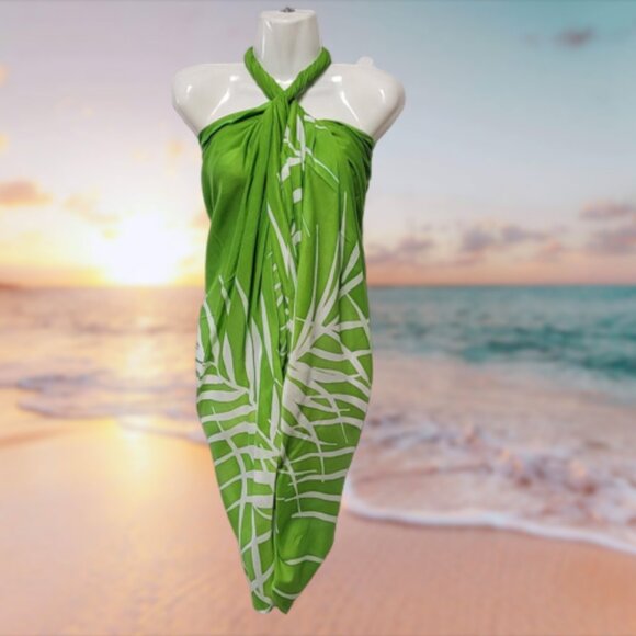 Womens Sarong Cotton Wrap Handpainted Batik Wrapskirt Beach Pareo Beachwear-NEW - Picture 6 of 10